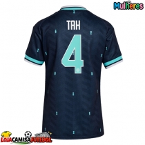 Camisa de Futebol Alemanha Jonathan Tah #4 Equipamento Secundário Mulheres Mundo 2026 Manga Curta
